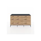 Dienni Hyperion Konsol 9 Çekmeceli 176 x 44 x 99 cm Çam - Antrasit - Çam