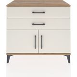 Dienni Hyperion Şifonyer 2 Çekmeceli 2 Kapaklı 88X44X80 Çam-Aytaşı - Atlas Çam