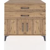 Dienni Hyperion Şifonyer 2 Çekmeceli 2 Kapaklı 88X44X80 Çam-Çam - Atlas Çam