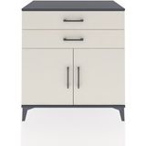 Dienni Hyperion Şifonyer 2 Çekmeceli 2 Kapaklı 88X44X96 Antrasit-Aytaşı