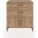 Dienni Hyperion Şifonyer 2 Çekmeceli 2 Kapaklı 88X44X96 Çam-Çam - Atlas Çam