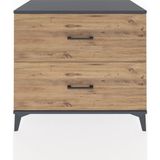 Dienni Hyperion Şifonyer 2 Çekmeceli 88X44X80 Antrasit-Çam
