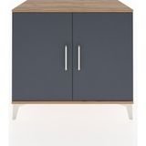 Dienni Hyperion Şifonyer 2 Kapaklı 88X44X80 Çam-Antrasit - Atlas Çam