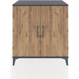 Dienni Hyperion Şifonyer 2 Kapaklı 88X44X96 Antrasit-Çam