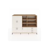 Dienni Kronos Dolap 11 Raflı 3 Çekmeceli 5 Kapaklı 220 x 59 x 163 cm Çam - Aytaşı