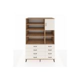 Dienni Kronos Dolap 8 Raflı 8 Çekmeceli 1 Kapaklı 132 x 59 x 195 cm Aytaşı - Çam - Aytaşı