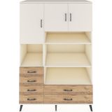 Dienni Kronos Dolap 9 Raflı 6 Çekmeceli 3 Kapaklı 132 x 59 x 195 cm Aytaşı - Çam - Aytaşı