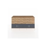 Dienni Kronos Konsol 1 Raflı 6 Çekmeceli 4 Kapaklı 176 x 59 x 99 cm Çam - Antrasit - Çam