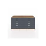 Dienni Kronos Konsol 10 Çekmeceli 176 x 59 x 99 cm Antrasit - Çam - Antrasit