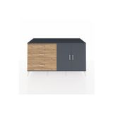 Dienni Kronos Konsol 2 Raflı 3 Çekmeceli 2 Kapaklı 176 x 59 x 99 cm Antrasit - Çam - Antrasit