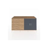 Dienni Kronos Konsol 2 Raflı 3 Çekmeceli 2 Kapaklı 176x59x99 Çam-Çam/Antrasit