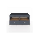 Dienni Kronos Konsol 2 Raflı 4 Çekmeceli 176 x 59 x 99 cm Antrasit - Çam - Antrasit