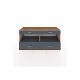 Dienni Kronos Konsol 2 Raflı 4 Çekmeceli 176 x 59 x 99 cm Çam - Antrasit