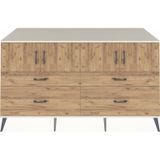 Dienni Kronos Konsol 2 Raflı 4 Çekmeceli 4 Kapaklı 176x59x99 Aytaşı-Çam
