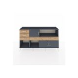 Dienni Kronos Konsol 2 Raflı 5 Çekmeceli 3 Kapaklı 176x59x99 Antrasit-Antrasit/Çam