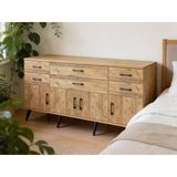 Dienni Kronos Konsol 2 Raflı 6 Çekmeceli 4 Kapaklı 176X59x83 Çam-Çam/Çam