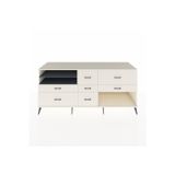 Dienni Kronos Konsol 2 Raflı 7 Çekmeceli 220 x 59 x 99 cm Antrasit - Aytaşı - Aytaşı