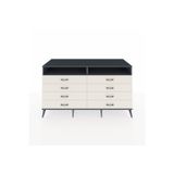 Dienni Kronos Konsol 2 Raflı 8 Çekmeceli 176 x 59 x 99 cm Antrasit - Antrasit - Aytaşı