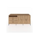 Dienni Kronos Konsol 3 Raflı 2 Çekmeceli 3 Kapaklı 220 x 59 x 99 cm Çam - Çam - Çam