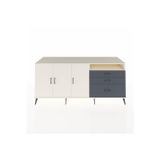 Dienni Kronos Konsol 3 Raflı 3 Çekmeceli 3 Kapaklı 220 x 59 x 99 cm Antrasit - Aytaşı - Aytaşı