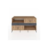 Dienni Kronos Konsol 3 Raflı 4 Çekmeceli 2 Kapaklı 176 x 59 x 99 cm Çam - Çam - Antrasit