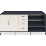 Dienni Kronos Konsol 3 Raflı 4 Çekmeceli 2 Kapaklı 220x59x99 Aytaşı-Aytaşı/Antrasit