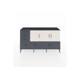 Dienni Kronos Konsol 3 Raflı 6 Çekmeceli 4 Kapaklı 176 x 59 x 99 cm Antrasit - Antrasit - Aytaşı