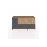 Dienni Kronos Konsol 3 Raflı 6 Çekmeceli 4 Kapaklı 176 x 59 x 99 cm Çam - Antrasit - Çam