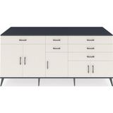 Dienni Kronos Konsol 3 Raflı 6 Çekmeceli 5 Kapaklı 220 x 59 x 99 cm Antrasit - Aytaşı - Aytaşı