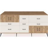 Dienni Kronos Konsol 3 Raflı 7 Çekmeceli 4 Kapaklı 220x59x99 Aytaşı-Çam/Çam