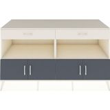 Dienni Kronos Konsol 4 Raflı 2 Çekmeceli 2 Kapaklı 176 x 59 x 99 cm Aytaşı - Antrasit - Aytaşı