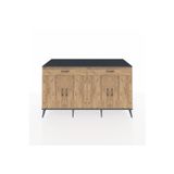 Dienni Kronos Konsol 4 Raflı 2 Çekmeceli 4 Kapaklı 176 x 59 x 99 cm Çam - Antrasit