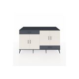 Dienni Kronos Konsol 4 Raflı 5 Çekmeceli 2 Kapaklı 176 x 59 x 99 cm Antrasit - Antrasit - Aytaşı