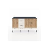 Dienni Kronos Konsol 4 Raflı 5 Çekmeceli 3 Kapaklı 176 x 59 x 99 cm Antrasit - Çam - Aytaşı