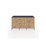 Dienni Kronos Konsol 4 Raflı 5 Çekmeceli 3 Kapaklı 176 x 59 x 99 cm Antrasit - Çam