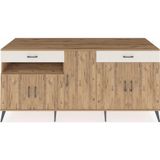 Dienni Kronos Konsol 5 Raflı 2 Çekmeceli 5 Kapaklı 220 x 59 x 99 cm Aytaşı - Çam - Çam