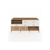 Dienni Kronos Konsol 5 Raflı 3 Çekmeceli 4 Kapaklı 220x59x99 Çam-Aytaşı/Çam