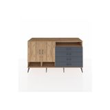 Dienni Kronos Konsol 5 Raflı 4 Çekmeceli 2 Kapaklı 176 x 59 x 99 cm Çam - Çam - Antrasit