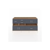 Dienni Kronos Konsol 5 Raflı 4 Çekmeceli 4 Kapaklı 176 x 59 x 99 cm Antrasit - Çam