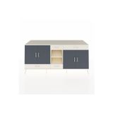 Dienni Kronos Konsol 5 Raflı 4 Çekmeceli 4 Kapaklı 220 x 59 x 99 cm Aytaşı - Antrasit - Aytaşı