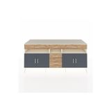 Dienni Kronos Konsol 5 Raflı 5 Çekmeceli 4 Kapaklı 220 x 59 x 99 cm Aytaşı - Çam - Antrasit