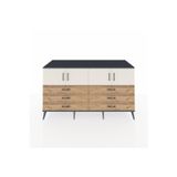 Dienni Kronos Konsol 6 Raflı 2 Çekmeceli 4 Kapaklı 176 x 59 x 99 cm Antrasit - Aytaşı - Çam