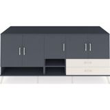 Dienni Kronos Konsol 6 Raflı 2 Çekmeceli 5 Kapaklı 220 x 59 x 99 cm Antrasit - Antrasit - Aytaşı