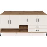 Dienni Kronos Konsol 6 Raflı 2 Çekmeceli 5 Kapaklı 220x59x99 Çam-Aytaşı/Aytaşı