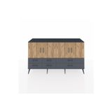 Dienni Kronos Konsol 6 Raflı 6 Çekmeceli 4 Kapaklı 176 x 59 x 99 cm Antrasit - Antrasit - Çam