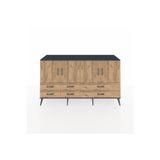 Dienni Kronos Konsol 6 Raflı 6 Çekmeceli 4 Kapaklı 176 x 59 x 99 cm Antrasit - Çam