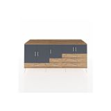 Dienni Kronos Konsol 6 Raflı 6 Çekmeceli 5 Kapaklı 220 x 59 x 99 cm Antrasit - Çam - Çam
