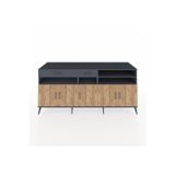 Dienni Kronos Konsol 7 Raflı 2 Çekmeceli 5 Kapaklı 220 x 59 x 99 cm Antrasit - Antrasit - Çam
