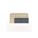 Dienni Kronos Konsol 8 Raflı 3 Çekmeceli 1 Kapaklı 176 x 59 x 99 cm Aytaşı - Antrasit