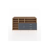 Dienni Kronos Konsol 8 Raflı 3 Çekmeceli 1 Kapaklı 176 x 59 x 99 cm Çam - Antrasit